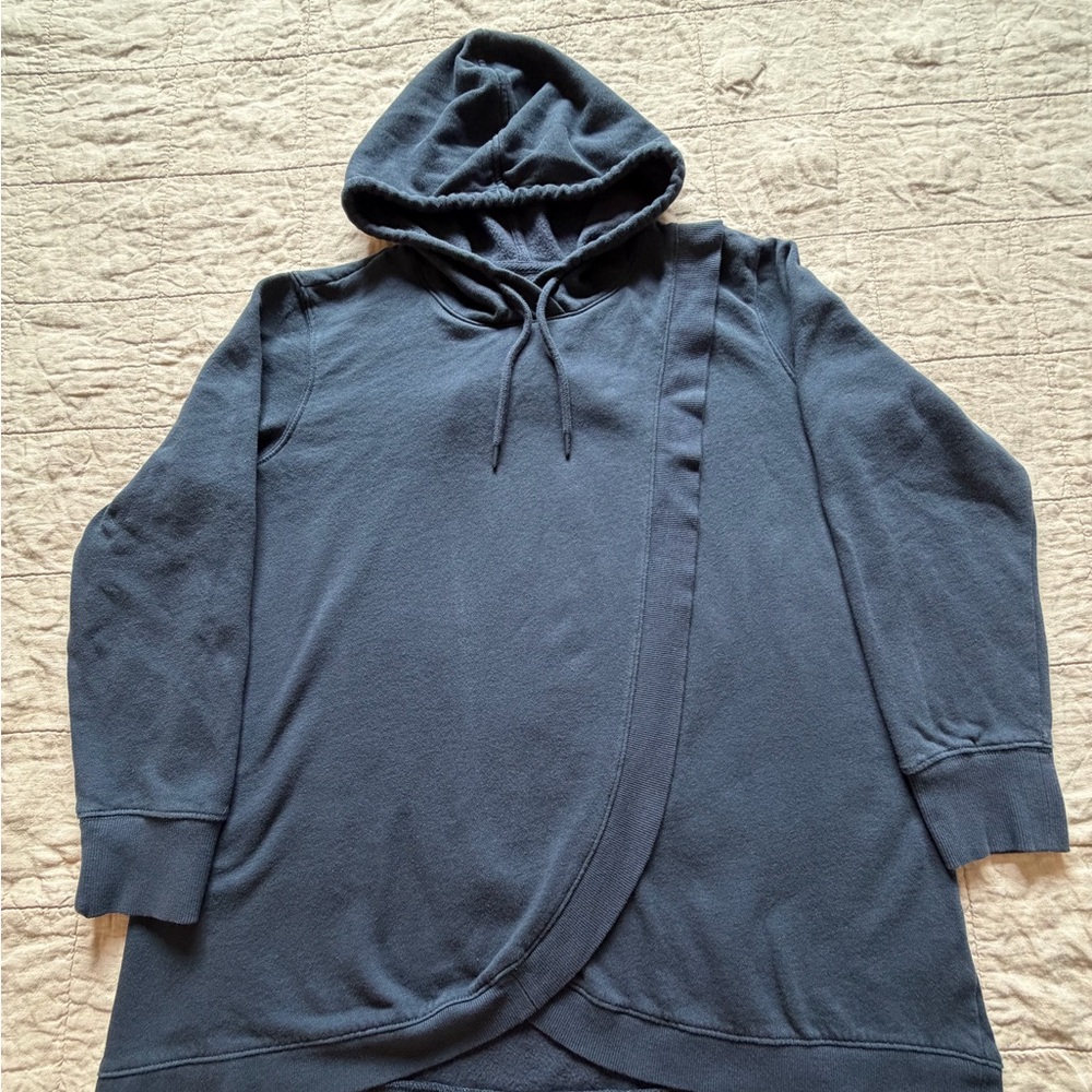Old Navy maternity blue hoddie size L tunic length